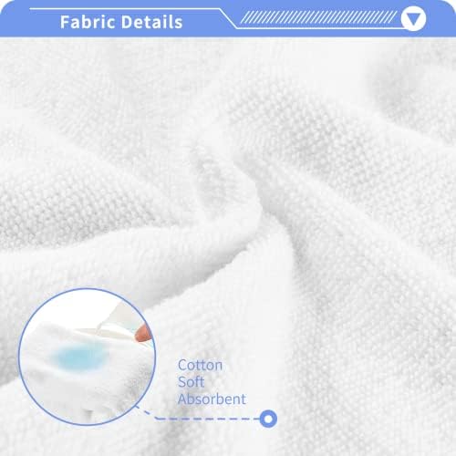 Комплект кърпички за миене на съдове ALAZA Blue Butterfly (3) - Опаковка от 6 Памучни кърпички за лице, е добре Абсорбиращи и мека на допир хавлиени кърпи за пръстите (226cr8g)