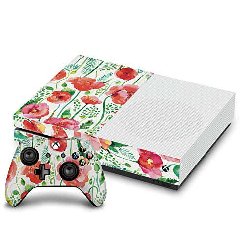Дизайн на своята практика за главата С официален Лиценз Ninola Red Art Flower Mix Vinyl Стикер Детска Стикер на кожата, която е Съвместима с конзолата Xbox One S и комплект контролер?