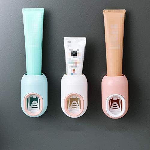 Опаковка на паста за зъби MXJCC, Автоматична Сокоизстисквачка за паста за зъби, Монтиране на стена за Баня (Цвят: синьо)