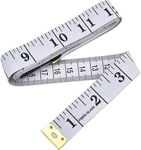 SumVibe Мека Рулетка 79 См/200 см, Имат Измерване на Лента за измерване на плат за шиене на фигурата, бял, 2 опаковки