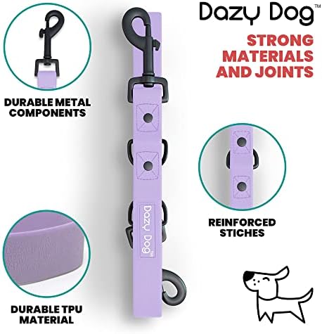 Dazy Dog Dura всички сезони на каишка двойна дължина - Издръжлив - Водоустойчив - Без миризма - по-Стегната кожа - Лесно почистване - Висока производителност - Дизайнерски (?