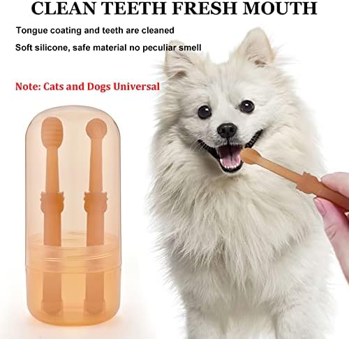 Четка за зъби за най-малките Кучета, Котки и деца, Мека Силиконова четка за Зъби 360 Градуса, За да се Грижи за зъбите, Хигиена