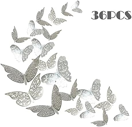 Seasonsky 108 бр. 3D Стикери за Стена с Пеперуди, Стикер на Стената, Интериор, Артистични Декорации, Стикер, Свалящ Куха Пеперуда,