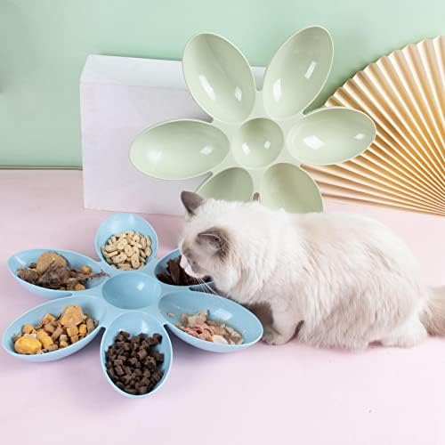 Комплект за котешки храна luckymeet Купа за кучета Petal, пластмасова купа за домашни любимци, купа за вода, купа за хранене на котки, розов