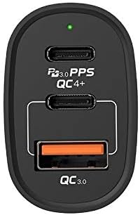 Зарядно за кола BoxWave е Съвместимо с зарядно за кола устройство Elo 22-inch I-Series 4 - SwiftCharge PD QC4.0 Plus (60 W), зарядно за кола устройство PD QC4.0 капацитет от 60 Вата за Elo 22-inch I-Series 4 - Je