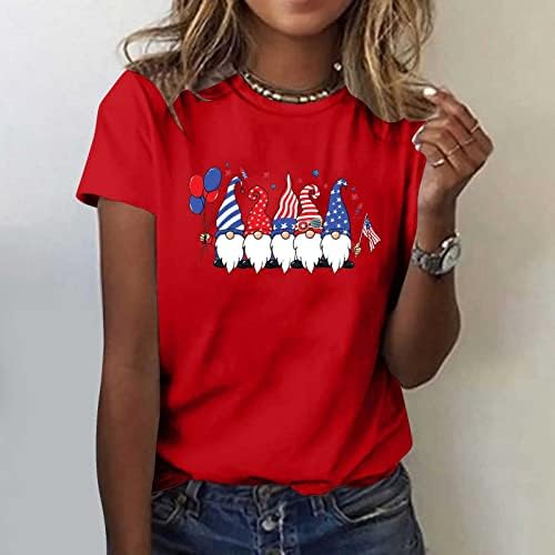 Ризи Ден на Независимостта за Жени с Красиви Джуджетата, Ежедневни Летни Блузи с Графичен Дизайн 2023, Риза на 4 Юли, Празнична