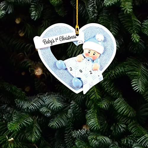 Синята Любовна Люлка За Бебе, Коледа Подвесное Украса, Висящи Кристални Мъниста (Многоцветен, един размер)