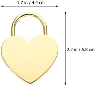 Tofficu 2 Комплекта Метален Замък във формата на Сърце, Мини Заключване с Ключ за Заключване на Дневник Набор от Ключове Малък Любовен Заключване за Кутии За Съхранени?