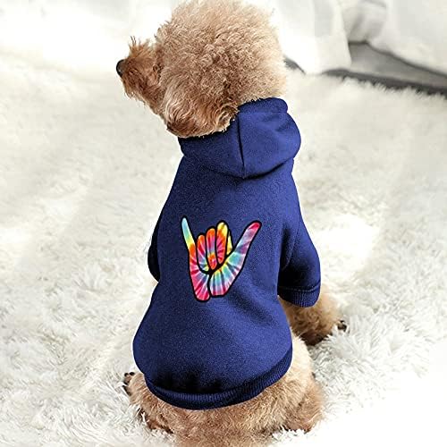Пуловер Толстовок за домашни Любимци Peace Вратовръзка Боядисват Dog Sweatshirt Топли Блузи За Кучета И Котки