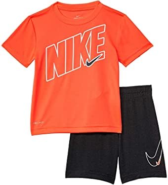 Тениска Nike Little Boys Dri-FIT с графичен дизайн и Шорти Комплект от 2 теми
