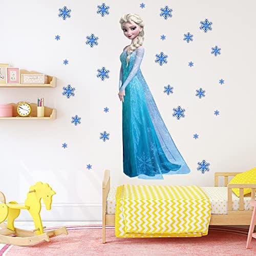 3D Замразени Стикери за стена, Сладки Етикети Принцеса на стената за детска Спалня, Хубава музика за Фон Стикер на стената на Спалнята