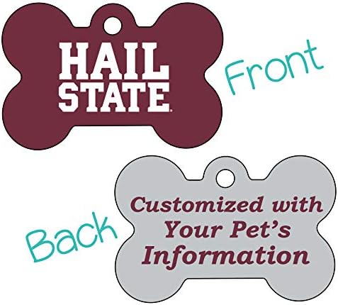 Булдог на щата Мисисипи | Символичен Градушка State Пет Id Dog | Официално Лицензиран | Персонализирана за вашия домашен Любимец