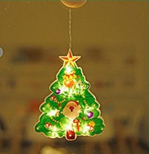 NC LED Коледна лампа-Издънка във формата На Дядо коледа-на Снежен човек, Прозорец, Коледна Елха, Висящи Лампи, Коледно Дърво (Малка)