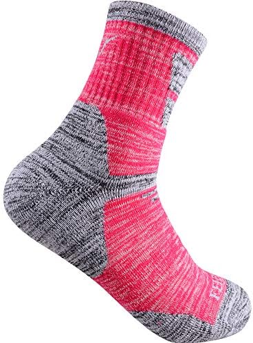 Дамски чорапи за разходки FEIDEER, 4 опаковка на Чорапи За Отдих На открито, Абсорбиращи Влагата Чорапи за екипажа