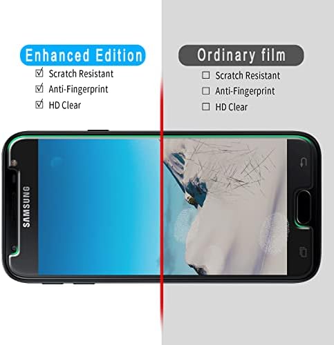 Slanku (3 опаковки протектори за Samsung Galaxy J3 2018, J3 Achieve, J3 Star, J3 V, J3 Orbit от закалено стъкло, лесна инсталация, защита от надраскване, без мехурчета, удобен за носене