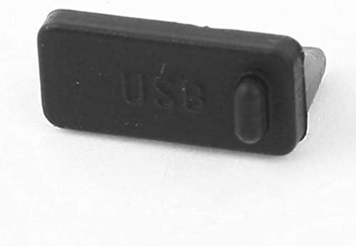 Силиконов USB капачка за защита от прах Защитна порт за женски края, Черен - (10 бр)