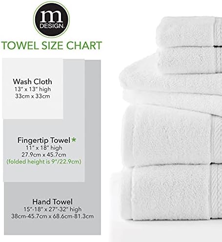 mDesign Модерна Декоративна Метална поставка за кърпи за палеца, държач за кърпи за ръце - за плот в банята за демонстрации и за