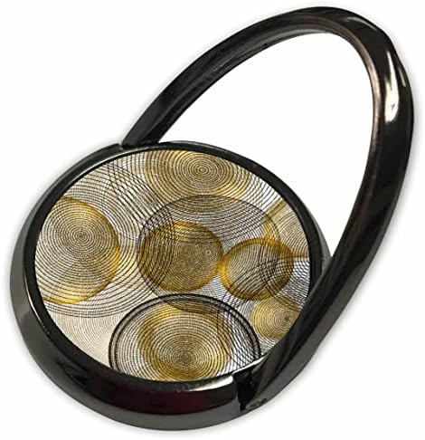 Триизмерно изображение на черни и златни припокриване на геометрични кръгове - Телефонни разговори (phr-362918-1)