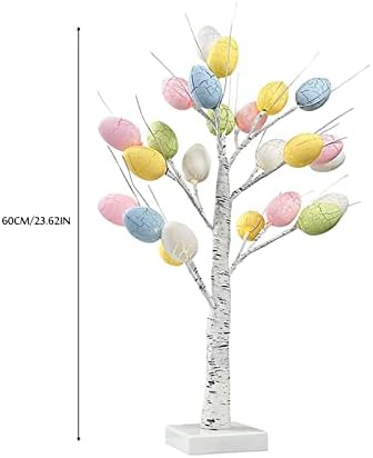 DBYLXMN 2-Годишен Украшение Led Лампа във формата на Дърво, Декоративна Лампа за Стая с Великден Яйце, Светещ Лампа във формата