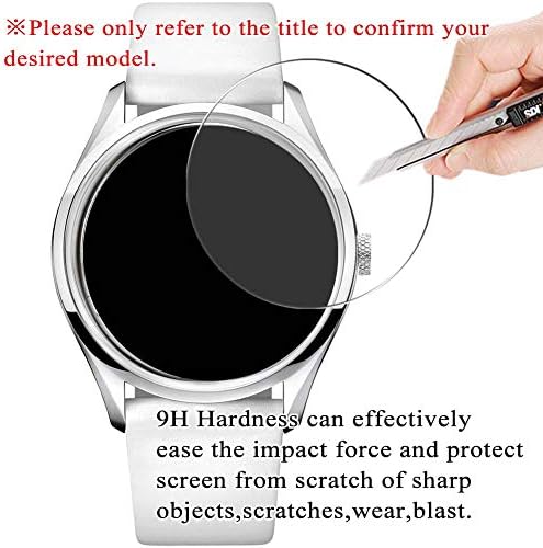 Synvy [3 опаковки] Защитно фолио за екран от закалено стъкло, която е съвместима с предпазни устройства за смарт часовници HUBLOT Orlinski Black Magic 525.CS.0170.RX.ORL19 с фолио 9H