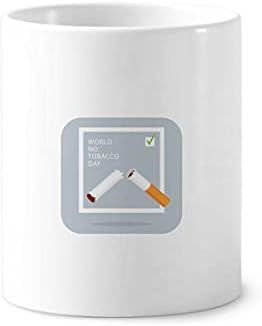 Лого Разгражда Цигара Спасява Живота на Притежателя Дръжка За четка за зъби, Чаша Поставка Cerac Чаша За Моливи