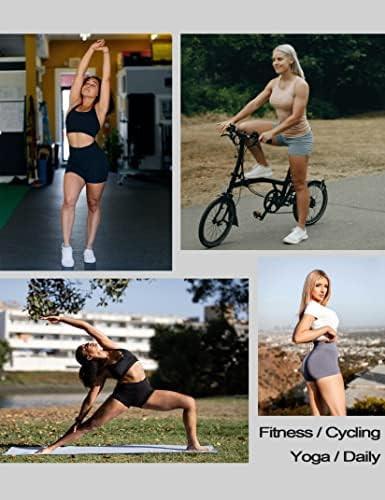 Спортни къси панталони KOJOOIN за Жени, Байкерские Шорти с Висока Талия и Джобове, Спортни Шорти за Бягане във фитнеса
