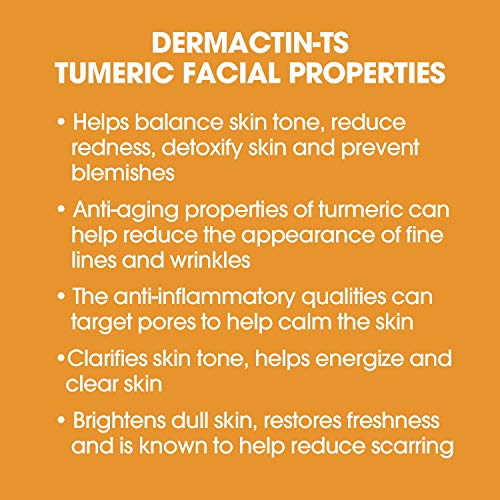 Колекция Dermactin-TS Turmeric Лицето Collection - Включва Почистващо средство за лице на 5,7 грама, масло за лице и за 1 тройунция и маска с мехурчета