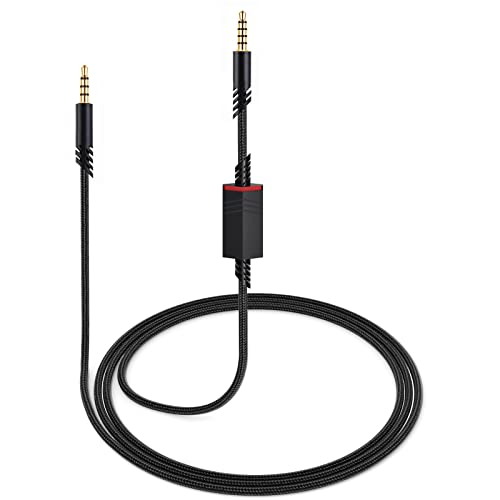 сменяеми кабела weishan A40 за геймърски слушалки Astro A10 A40 TR, 3,5 мм (1/8 ), Преносимо аудио кабел в оплетке с вграден регулатор на силата на звука, с дължина от 6 фута