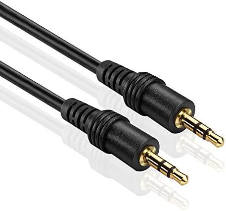 TNP Позлатен аудио кабел 3.5 мм (30 фута) - Жак за свързване на Допълнителни Стереогарнитуры AUX мъж към мъж, Преходен Тел, Штекерный