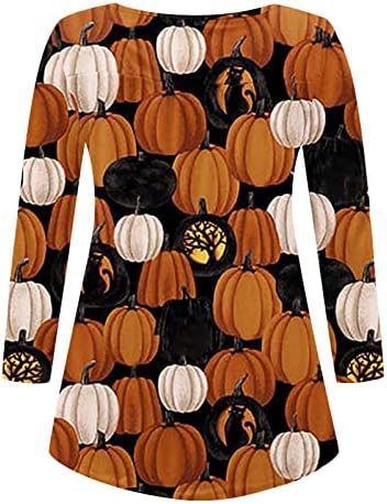 Crewneck Хенли Тениски С дълъг ръкав за момичета-Юношески Фестивал за Хелоуин Хол Сладък Плиссированный Жилетка Блузи, Тениски,