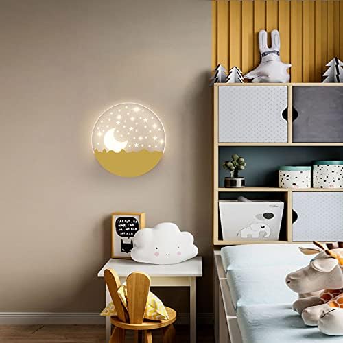 Стенни Лампи LIZVIZ Gold, Прости Модерни Геометрични Кръгли Стенни осветителни Тела за Спалнята, Обзавеждане на Детска Стая за Момчета