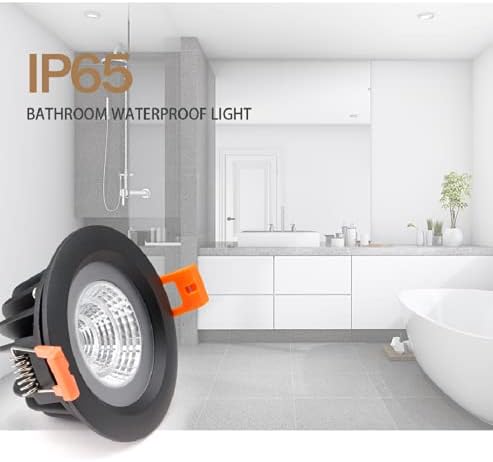 LS-PRO (3,5 инча/5 W) led-вградени тавана лампа с тънък алуминиев панел, антикоррозийный лампа, прожектор за душата IP65, водоустойчив