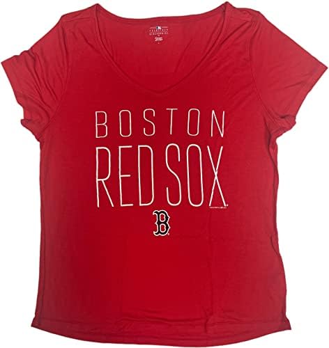 Дамски класическа риза Boston Red Sox с V-образно деколте