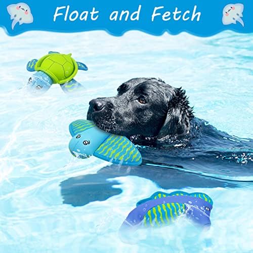 Играчки за басейн за кучета Lepawit, Плаващи Водни Играчки за Кучета, Писклив Играчки за кучета за вода или басейна, Интерактивни