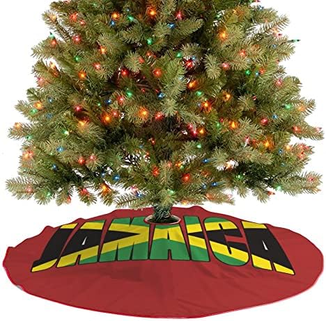 Ямайски Флаг на Страната Пола за Коледно Мека Подложка за Коледната Елха Коледна Украса за Празнично Парти у Дома 30 x30