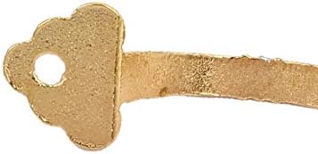 X-DREE Ковчег за бижута Калъф във формата на Арка С прибиращ се дръжка 39 мм Разстояние между дупките Златен Тон 2 бр. (Caja para joyero Caja en forma de arco Tirar de la manija 39 мм Agujero espaciado Tono dora