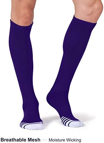 FITRELL/ 2/3 опаковки Бейзбол Футболни Чорапи за по футбол за Деца, Младежи, Мъже и Жени, Чорапогащи над коляното (различни цветове)