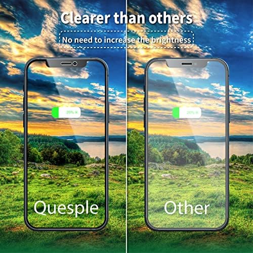 QUESPLE [2] Защитно фолио за екран за поверителност за iPhone 12 Pro Max 6,7 инча, фолио, изработени от закалено стъкло, защищающая