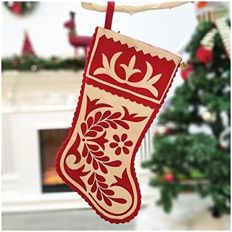 Дефлабные Чорапи, за Украса на Коледната елха, Червени Декоративни Висулки, Чанти, Детски Чанти, Детски подаръци. Коледни Чорапи