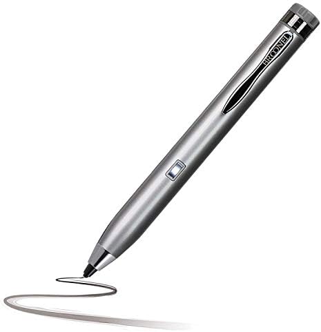 Активен цифров стилус Broonel Silver Mini Fine Point, Съвместим с водещ лаптоп HP 14, 14 HD Thin & Light