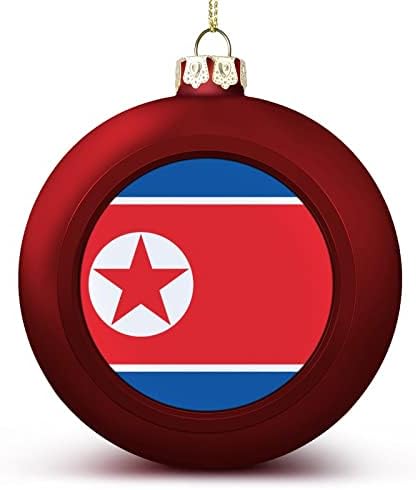 Украса на Коледните Кълбо Северна Корея, Знаме на Народите, Украси Света с Флага на Северна Корея, Окачен Спомен за Коледно Годишнина, Празник, Подарък за Рожден Ден