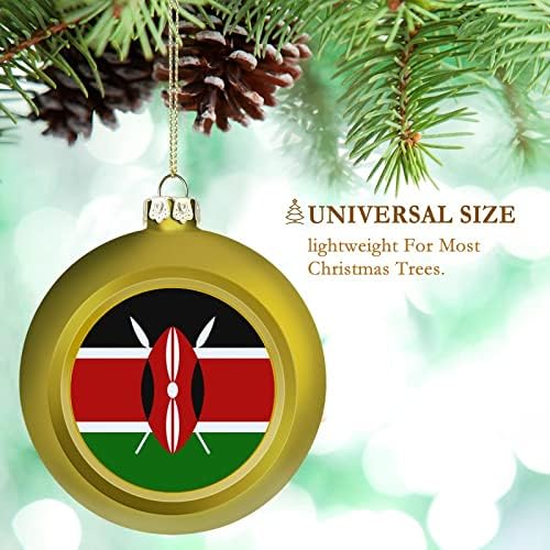 Украса за Коледната Топка Кения, Знаме на Народите, Бижута за бал с Флага на Кения, Окачен Спомен за Коледно Годишнина, Празник,