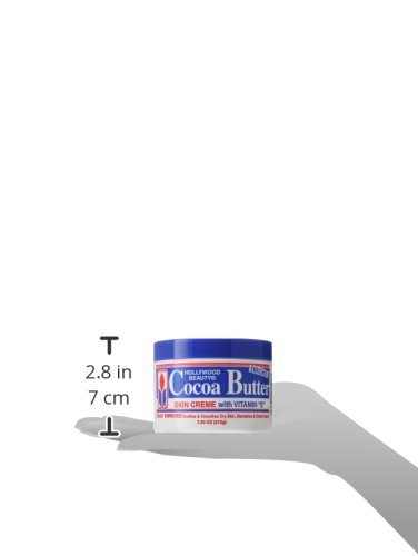 Крем за кожа с масло от какао Hollywood Beauty С високо съдържание на витамин е Успокоява и Изглажда Сухата кожа, Пигментни петна и стрии от Hollywood Beauty