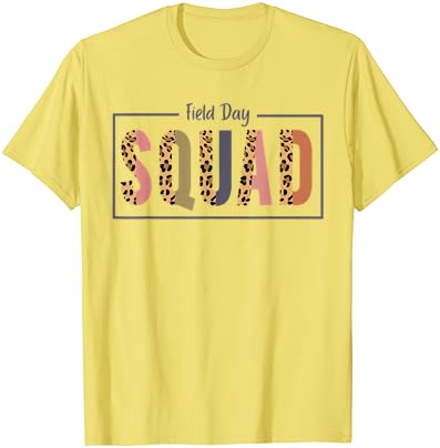Тениска Field day squad жълта детска леопардовая тениска за учители field day