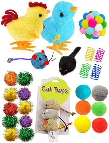 Комплект играчки за котки HEUHAI, 28 бр, Играчки за котки, благодарение на които котките Играят щастливо, коча билка Намалява котки