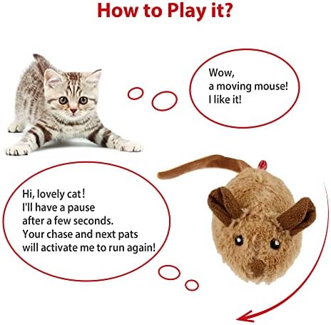 Набор от интерактивни Играчки Gigwi за Котки, Автоматично Преместване на Мишката, Електронни Играчки за котки в затворени помещения,