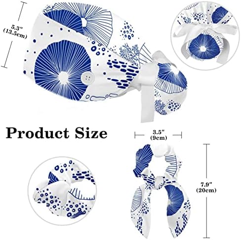 Морски Растения Регулируема Шапчица-Търкане с Бутони и Лък, Ластикът за коса, Спортна Лента