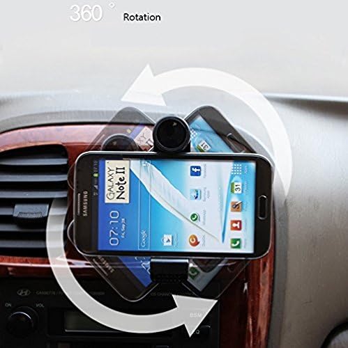 Автомобил въртящ се държач за мобилен телефон с монтиране на отдушник за AT & T ZTE Maven - AT & T ZTE Z998 - Boost Mobile Alcatel