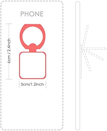 Червен Кръг На Цветя Художествена Живопис Квадратно Пръстен За Мобилен Телефон Поставка Притежателя Скоба Универсална Подкрепа За