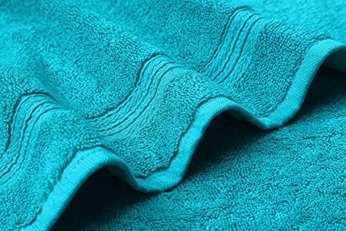 Комплект Хавлиени кърпи TakiTextile от Органичен Памук и Кърпи за ръце от 3 теми (Тюркоаз)